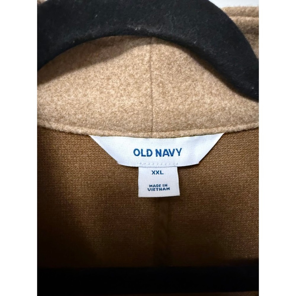 Old Navy Long Line Camel Cardigan Jacket Large Peacoat Neutral Quiet Luxury 2X - Picture 4 of 6